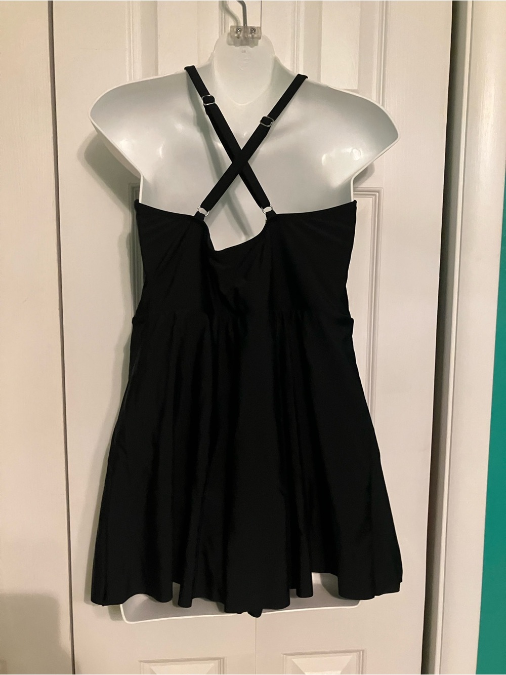 Cupshe Black V-Neck Ruffled Swim Dress - Picture 4 of 8